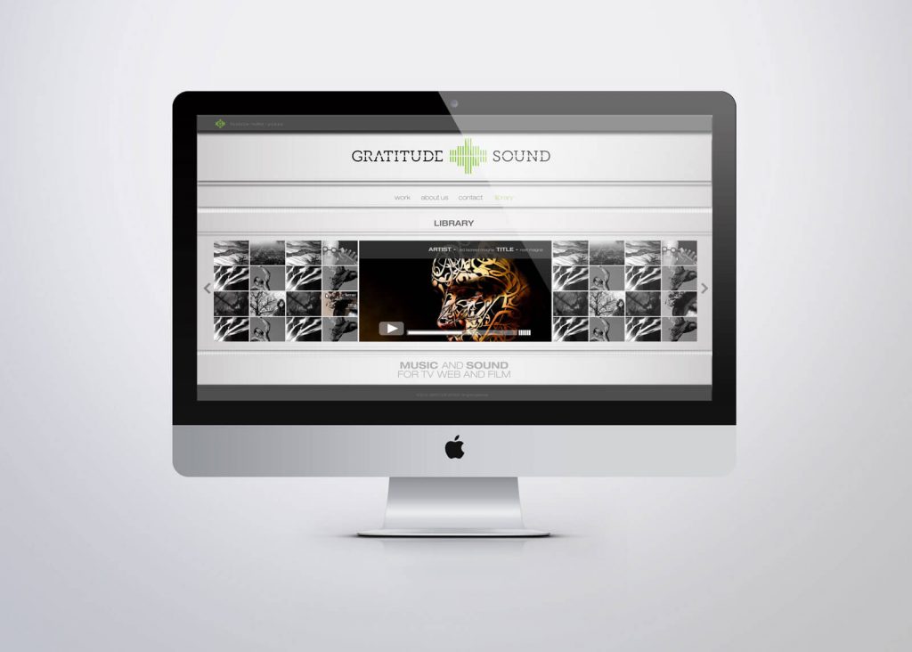 Gratitude Sound web desing